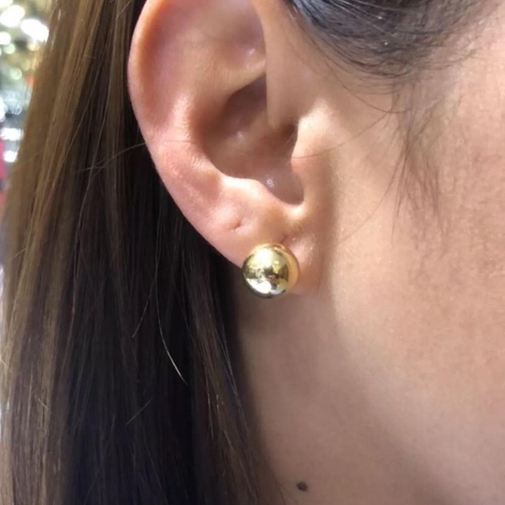 14KT Gold 8mm Ball Stud Screwback Earrings